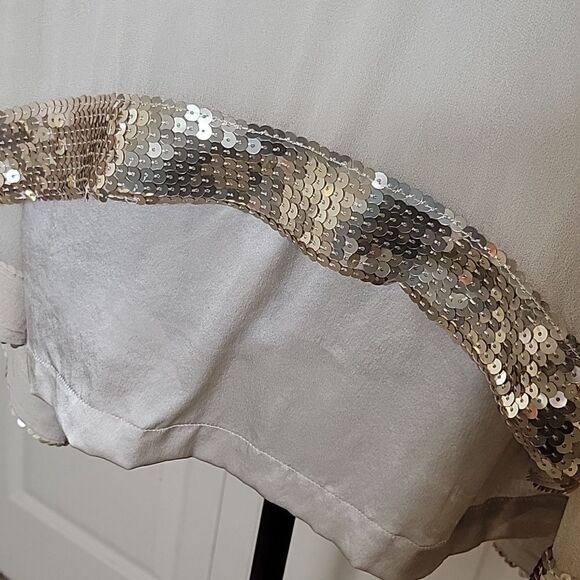 ROBERT RODRIGUEZ Flowy Nude Silk Tank Size 6 NWT - Picture 3 of 11